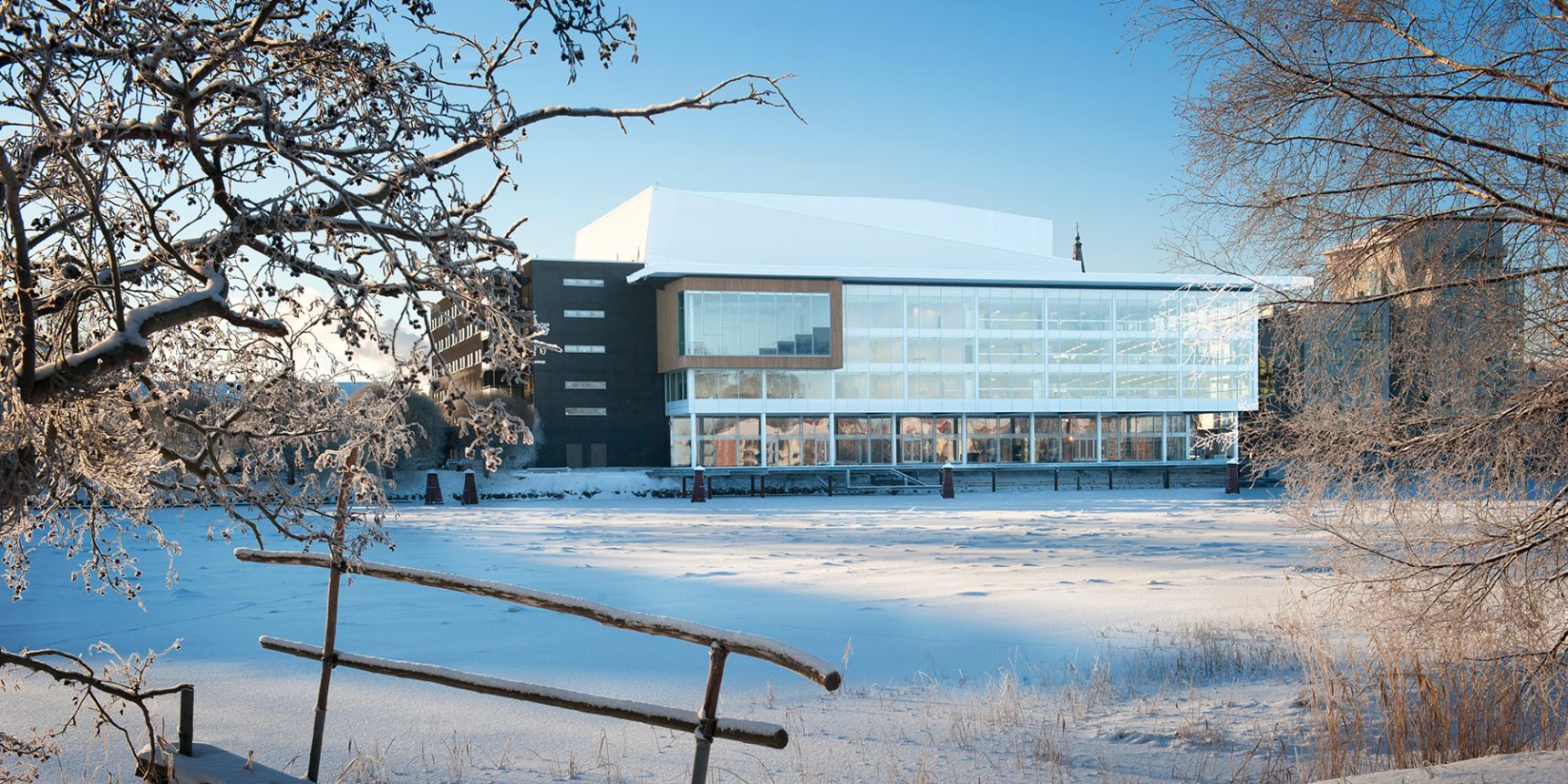 KCCCs fasad på vintern